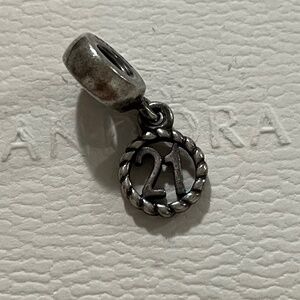 Pandora "21 Birthday" Dangle Pendant Sterling
